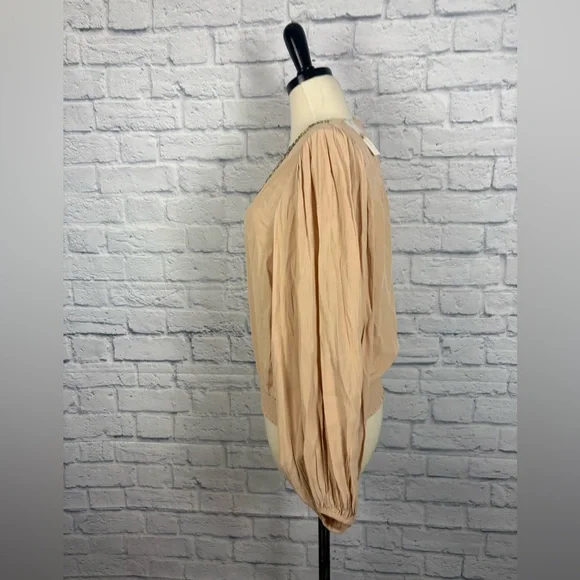 NWT Anthropologie Kristie Sequined Peasant Blouse size S - Picture 6 of 9